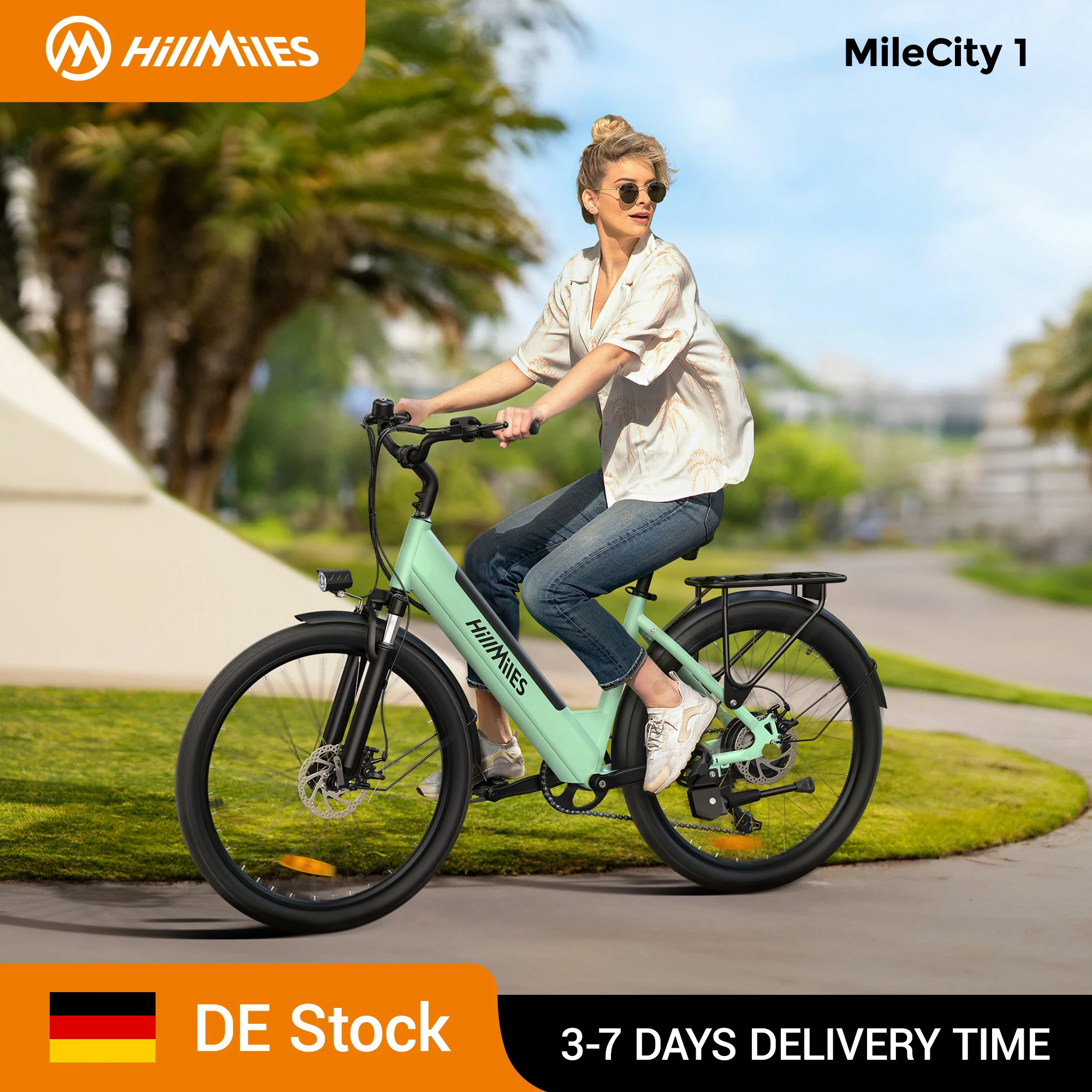 HillMiles MileCity 1 26" Schritt-Durchgangs-Elektrofahrrad, Elektrofahrrad  mit bis zu 120 km Reichweite, 250-W-Motor, 36-V-13-Ah-Batterie, 25 km/h, 7-Gang-Gang-Scheibenbremsen,  E-Bike fr den Stadtverkehr, Versand aus Deutschland - AliExpress 201355758