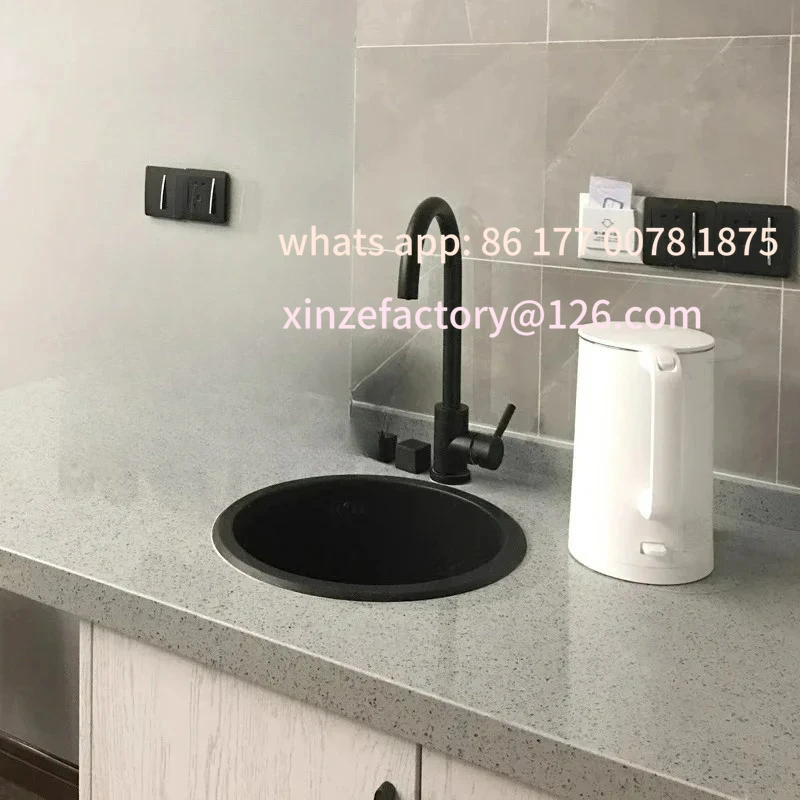 Черный нано-бар, балкон, круглая маленькая раковина, одинарная раковина, упаковка из нержавеющей стали 304, кухонная маленькая раковина для овощей