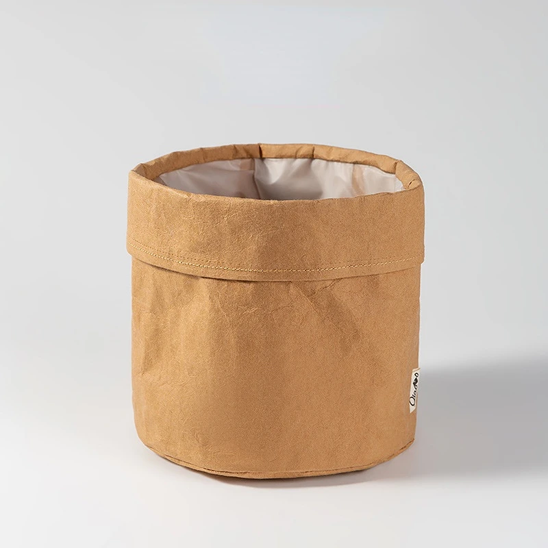 

Home Office Storage Washable Kraft Paper Storage Bag Nordic Style Living Room Flower Pot Home Art Storage Bag Toy Storage