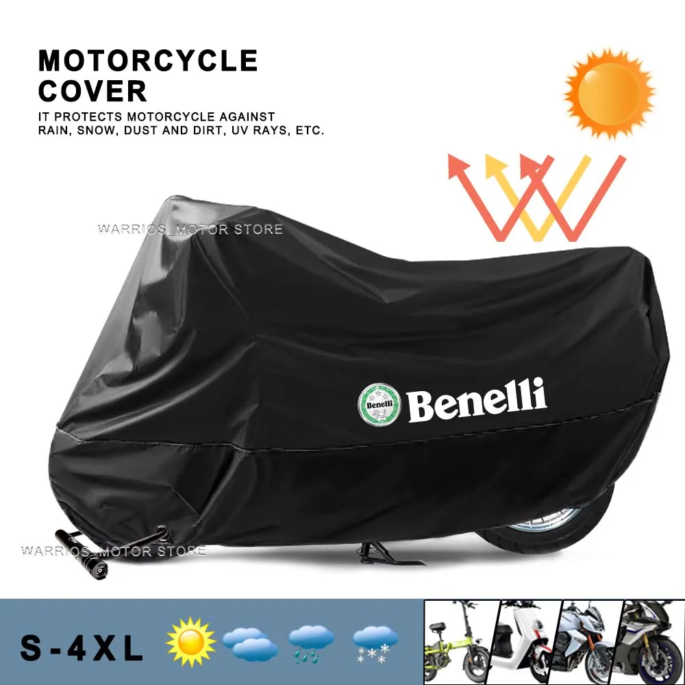 Motorcycle Cover Uv Protector Dust All Season Motorcycle Waterproof Cover For BENELLI TNT 125 TNT135 Jinpeng 502 TRK502 TRK