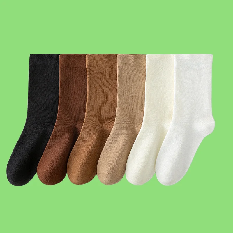 

5/10 Pairs 2024 New Women's Socks Anti Pilling Socks Solid Color Socks Casual Soft Sticky Loose Mouthed Soft Versatile Socks