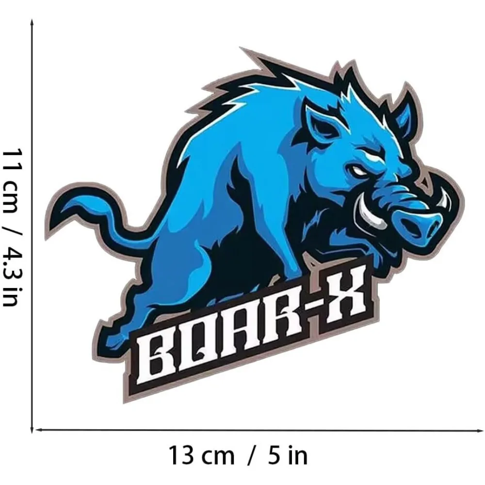 1 قطعة ملصق الخنزير الأزرق الديناميكي "BOAR-K" ملصق زخرفي على طراز التميمة لملحقات الكمبيوتر المحمول للسيارة #2