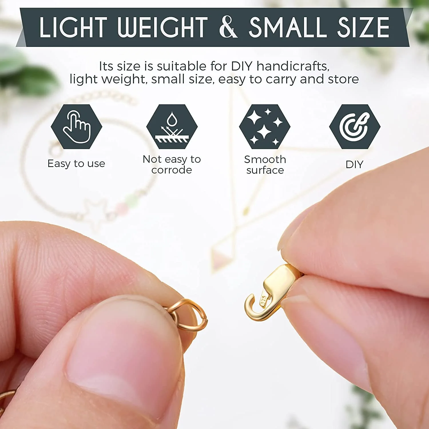 A69E2 Pieces Of Solid Silver Lobster Clasp Hook And Claw Jewelry Making Discovery Necklace Bracelet Clasp