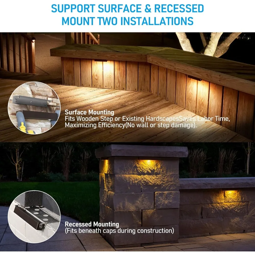 8-حزمة من إضاءة LED ذات المناظر الصلبة مقاس 7 بوصات، تحديث أضواء الجدار الاحتفاظ، وإضاءة المناظر الطبيعية LED