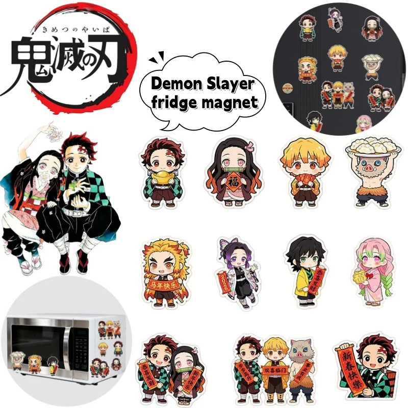 

Demon Slayer Tanjiro Kamado Nezuko магнит на холодильник креативная ценная аниме мультяшная фигурка украшение дома магнитная наклейка