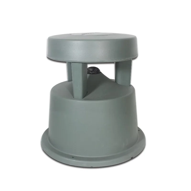 High-power outdoor speaker with radial design for 360-degree sound dispersion and low-frequency deep sound