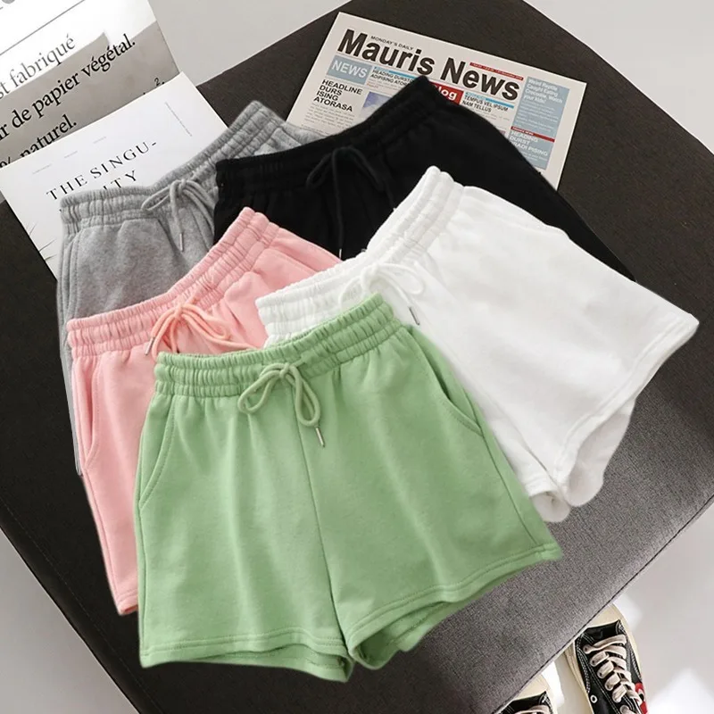 Summer Korean Style Casual Straight Leg Pants Sporty Loose Fit Thin Women's Shorts High Waist Versatile Three-quarter Length