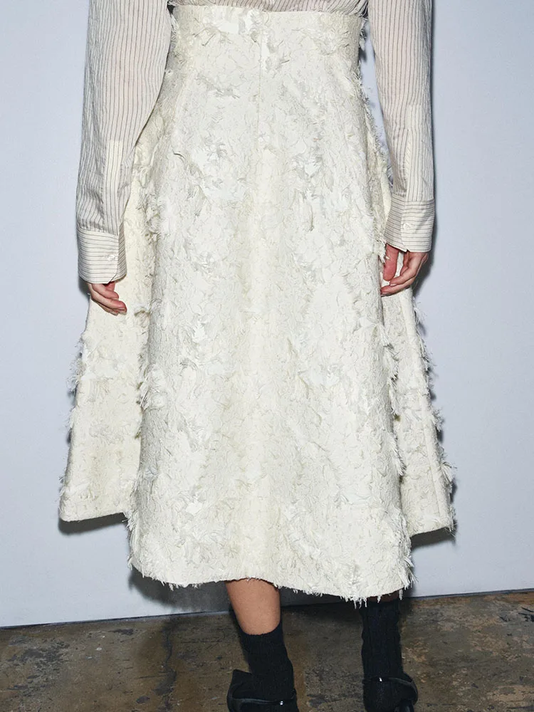 تنورة نسائية متوسطة الطول راقية مع تفاصيل شرابة وصلت حديثًا زي مسرح عرقي أنيق من ZA2025 #3