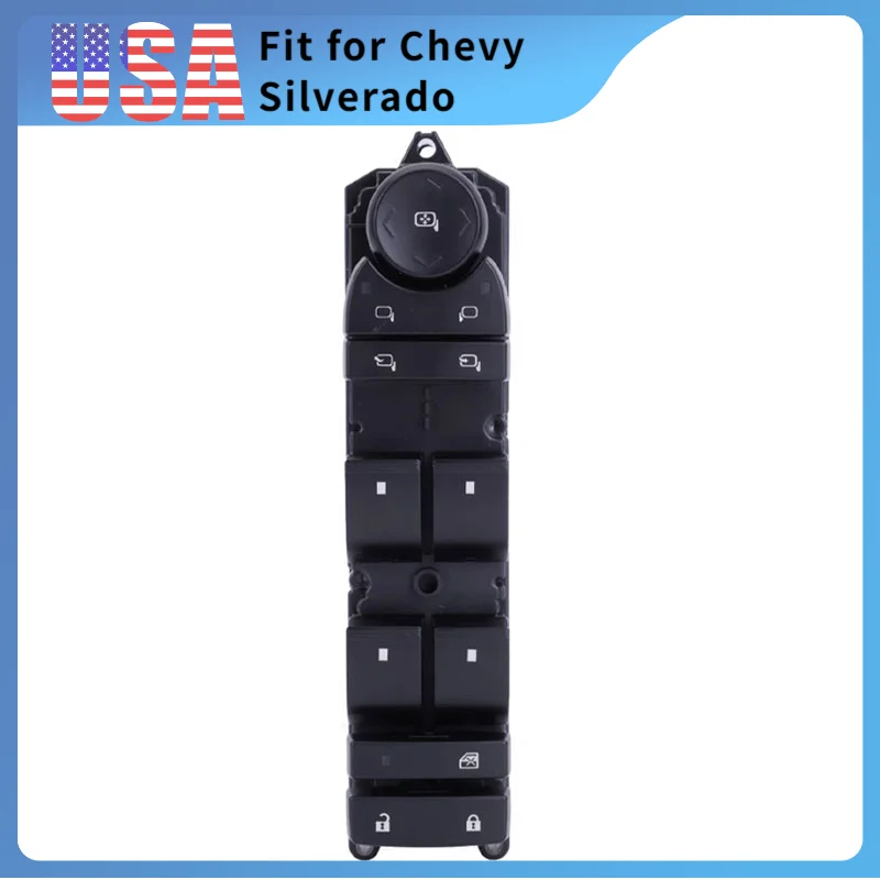 

Front Driver Side Power Window Master Control Switch w/ Folding Mirror Switch Fit For Chevrolet Solod Jim West Sierra 2007-2013