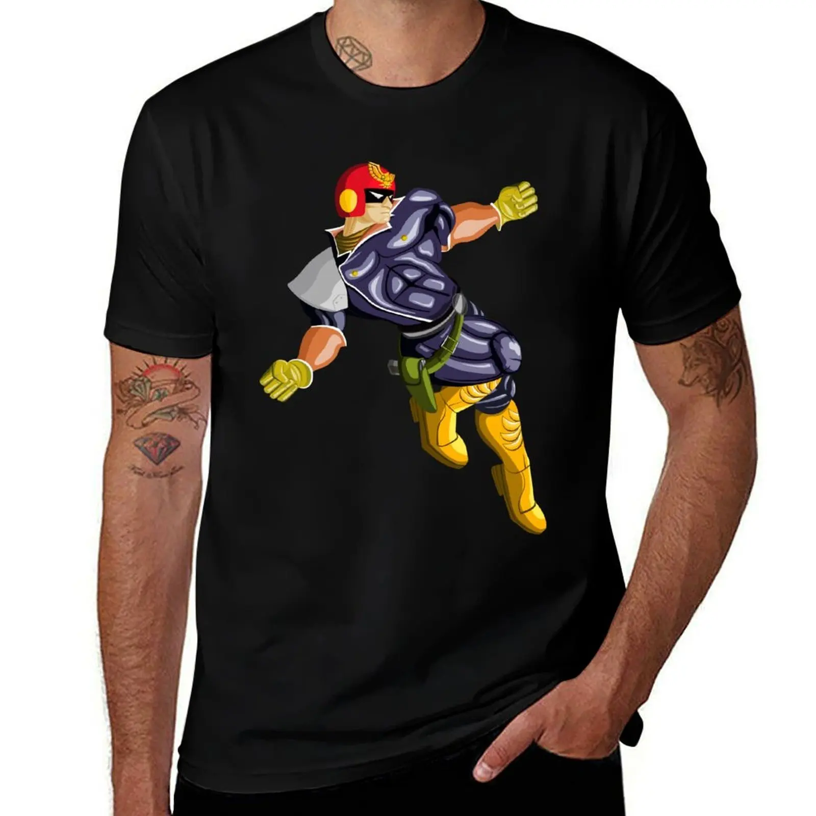 

t 100% cotton T-Shirt shirt shirts men brand Falcon vintage Up-B graphic Captain man luxury oversize shirts t anime t for