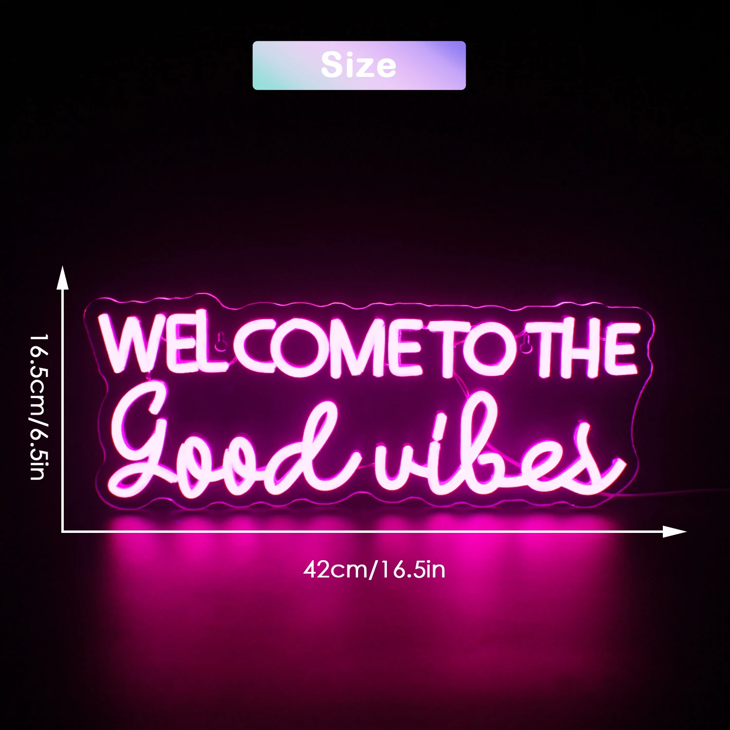 Welcome to The good vibes Neon Lights for Bedroom Letter Neon Light Sign Led Neon Lights Pub Home Bar Room Club Party Wall Decor