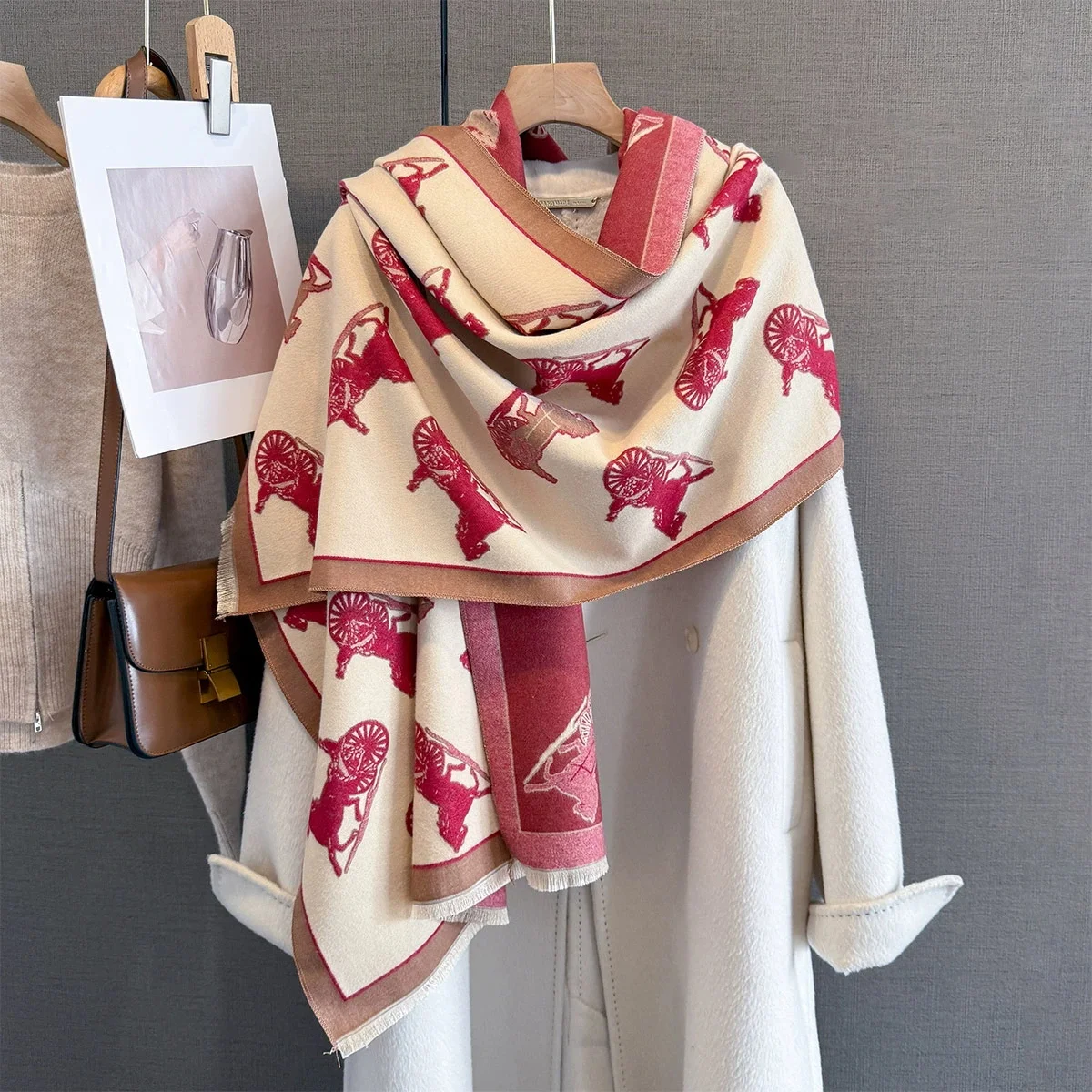 

Модный зимний шарф, женский принт, имитация кашемира, теплый платок из пашмины, роскошные шарфы, толстые мягкие женские шаль Bufanda