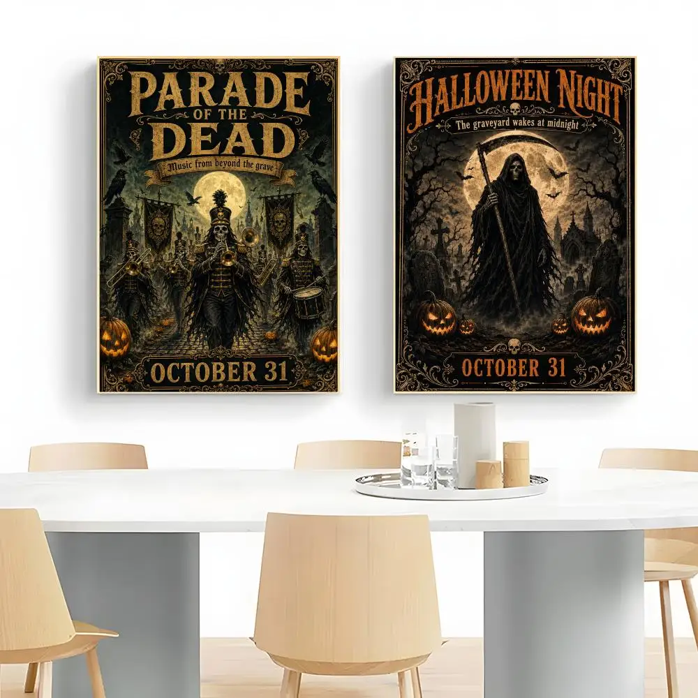 Halloween Grim Reaper Poster Wall Art Print Decorative Mural Home Decor Gift Unframed