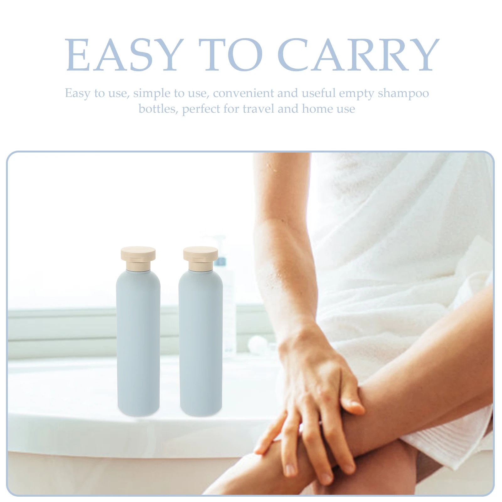 

4 Pcs Lotion Bottles Shampoo Dispenser Blue Refillable Travel Size Empty Lotion Bottles With Flip Lids Plastic Containers