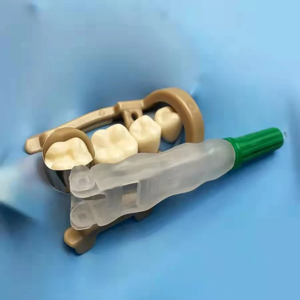 Dental dystal Premolar Rubber Dam Clamp gumowy klips barierowy zacisk żywiczny stomatologia do noszenia jako długie lub krótkie materiały naprawa