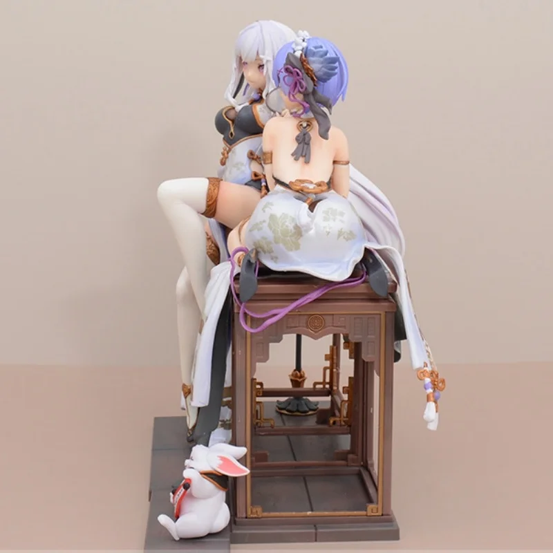 Re:life In A Different World From Zero Rem Emilia Chinoiserie Clothing Figure Model Collection Desktop Decoration Ornament Gifts