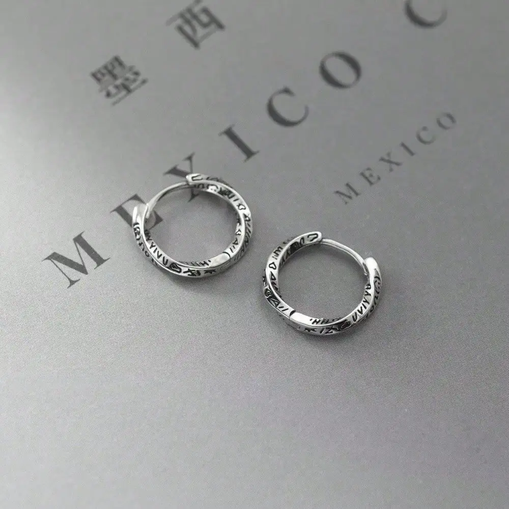 SimpleTwistedHoopEarrings15mm - أقراط فضية خفيفة الوزن للاستخدام اليومي للنساء، مجوهرات بسيطة هيبوالرجيني، فكرة هدية كلاسيكية
