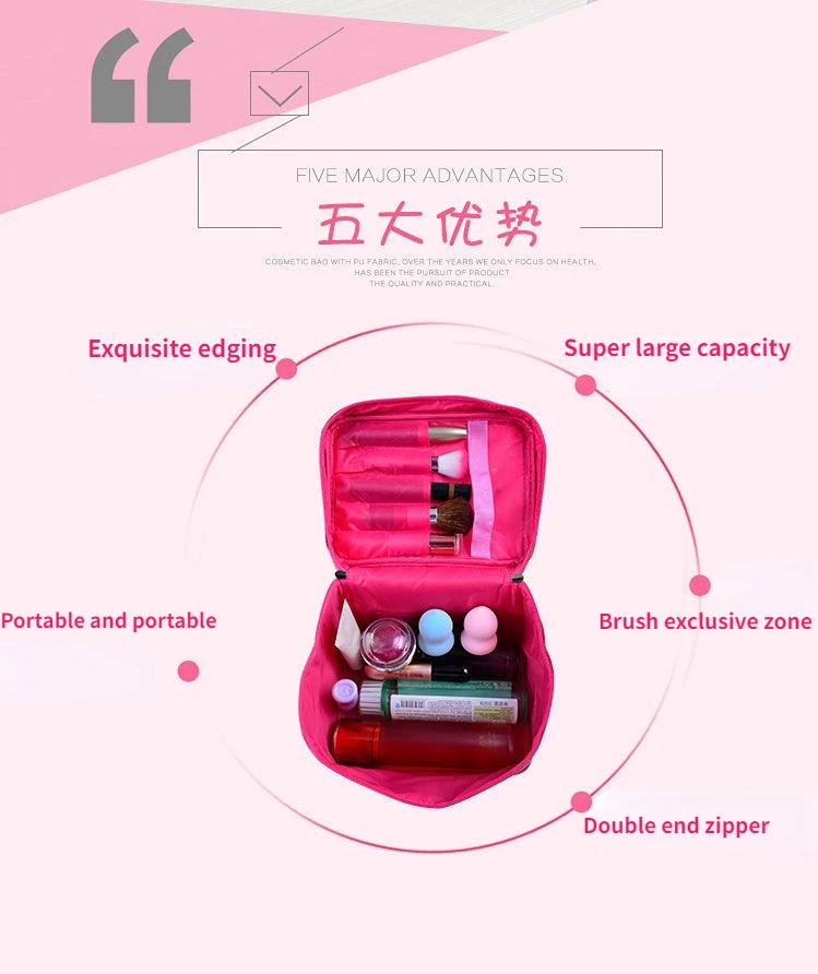 Portable Travel Wash Bag Female Transparent Waterproof Makeup Storage Pouch Large Capacity Cosmetic Organizer Beauty