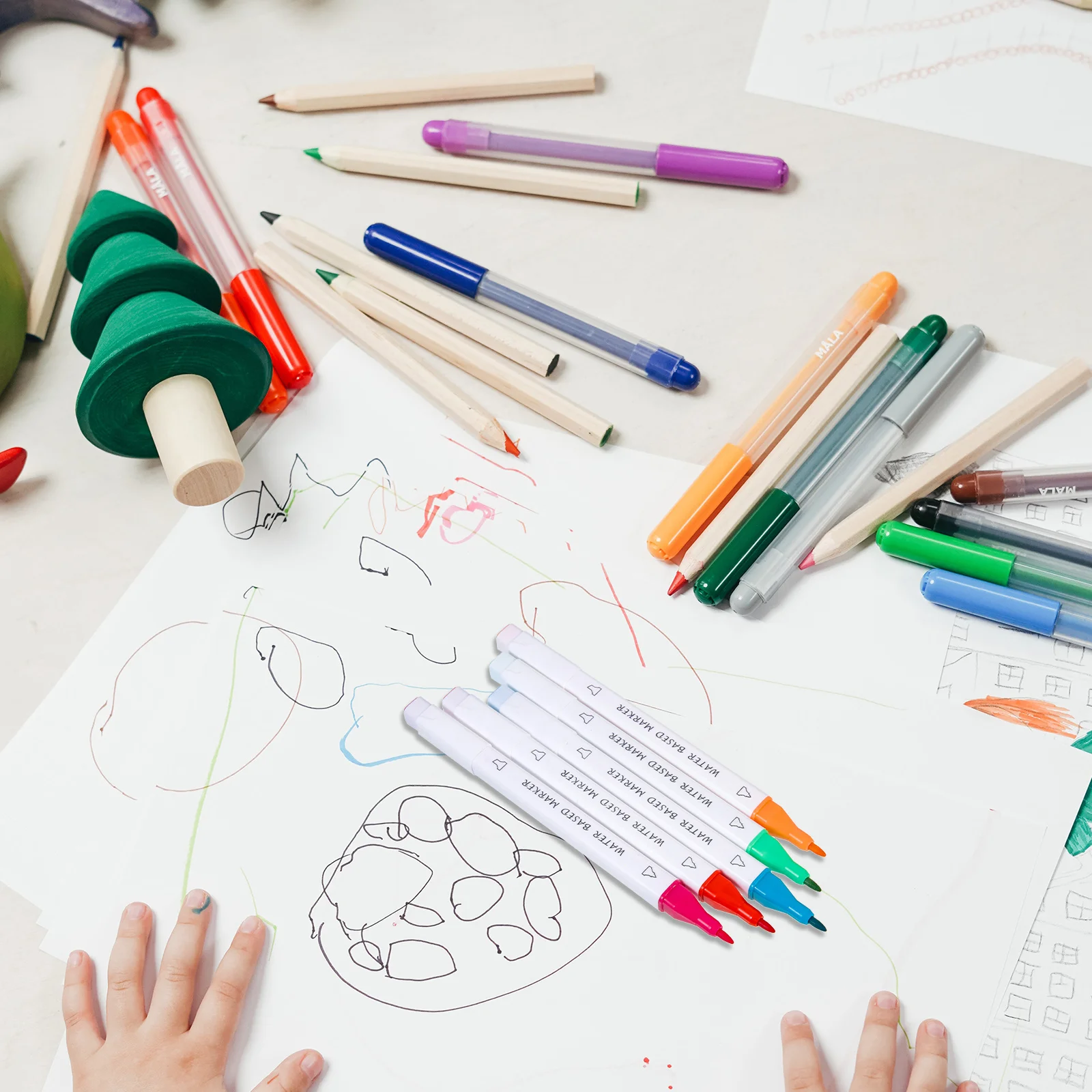 

48 Pcs Colored Markers for Fine Point Coloring Dual Tip Student Drawing Pens