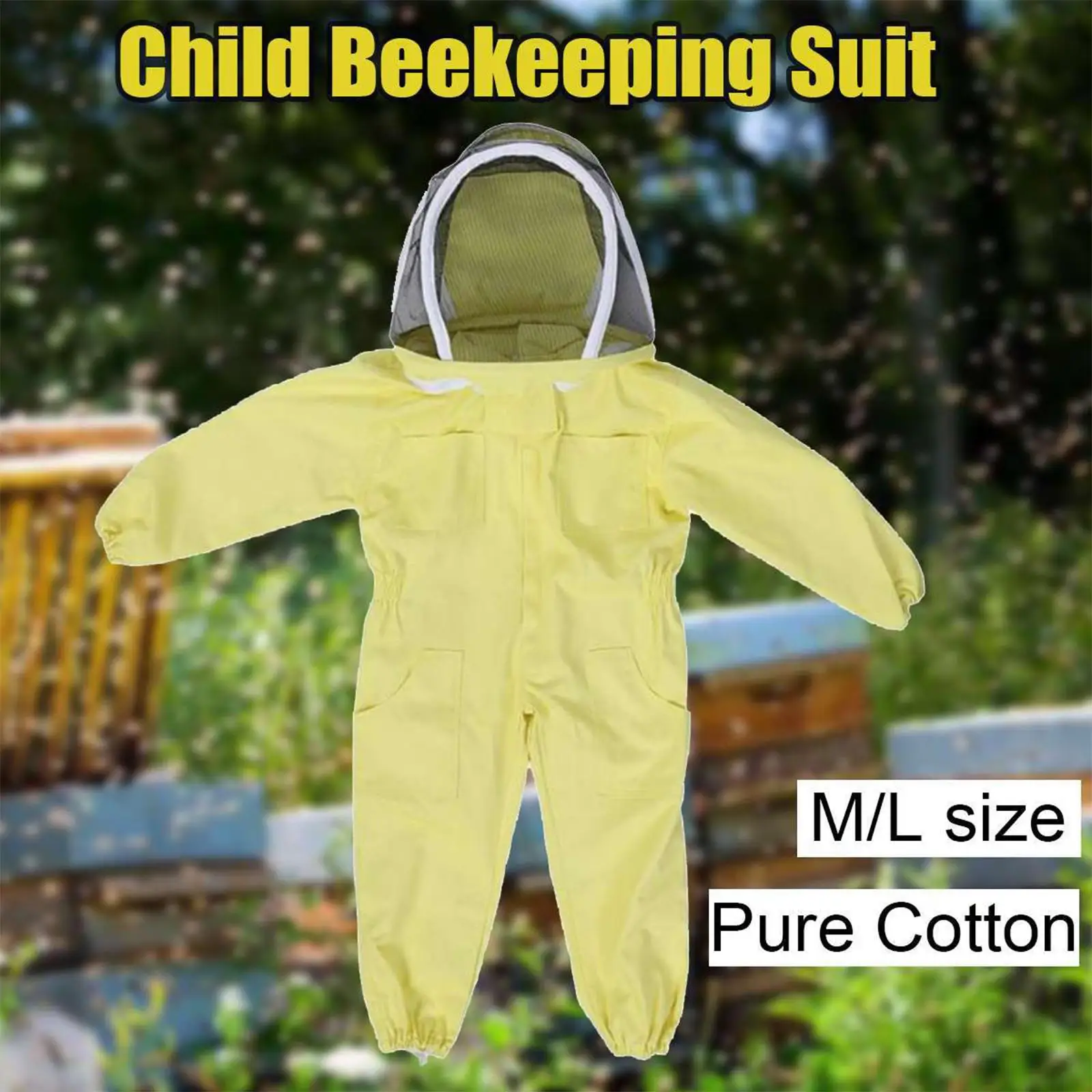 Beekeeping Protective Suit Jumpsuit Full Body for Kids Child Farm Visitors