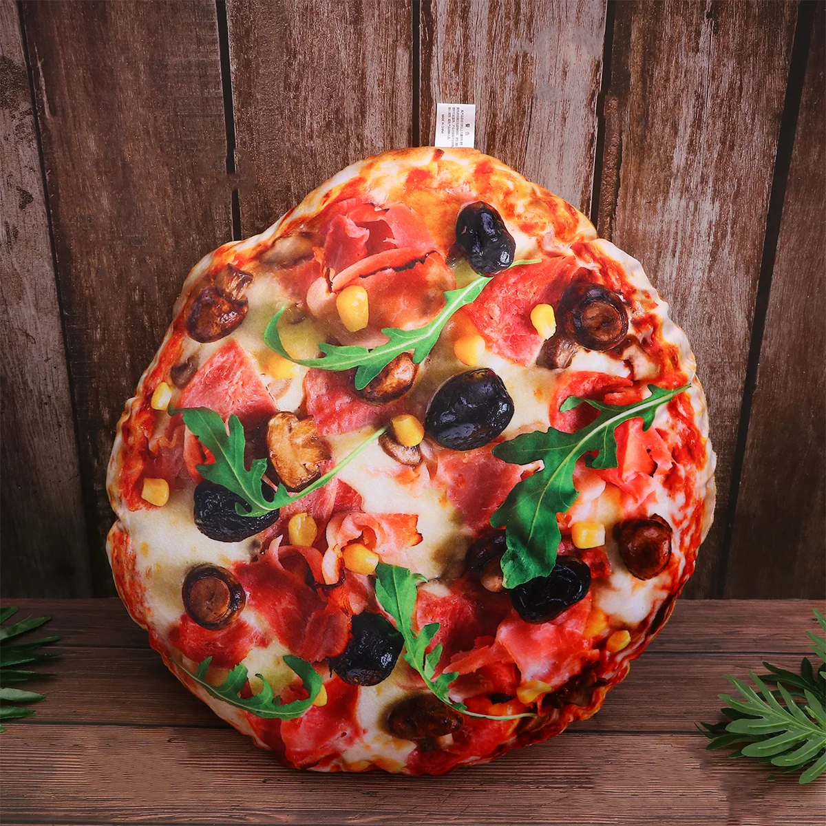 

40X40Cm Pizza Shaped Throw Pillow Soft Hugging Cushion For Sofa Bed Pp Cotton Filled Washable Back Support Home Decor Cushion