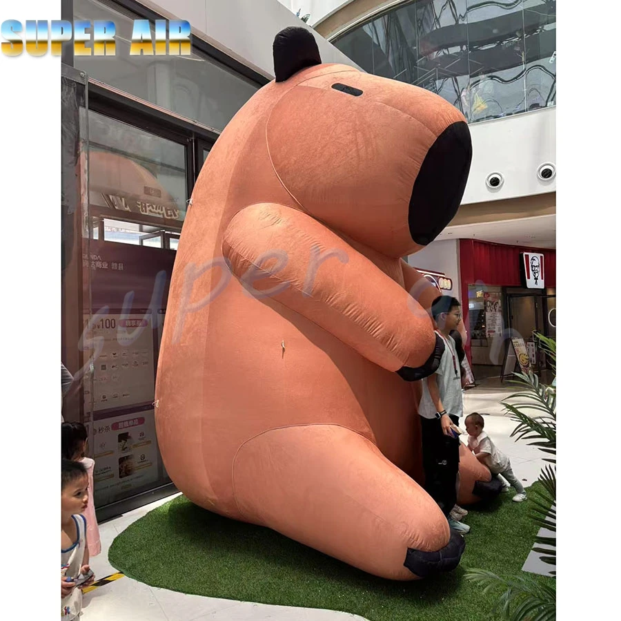 Pretty cute inflatable cartoon model giant outdoor decoration inflatable capybara for decoration