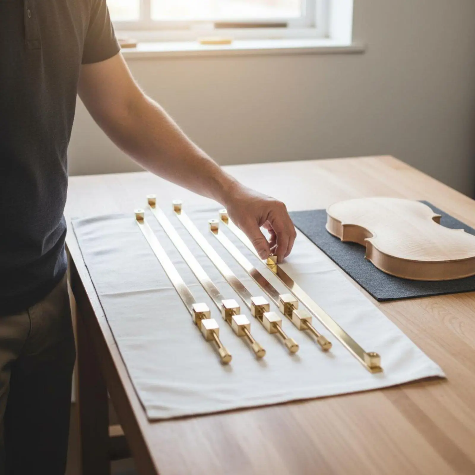Brass Violin Clamp Multi-piece Kit Professional Plate Gluing Tool for Violin and Cello Crack Repair Workshop