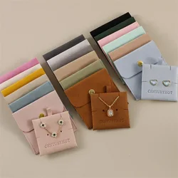 Velvet Jewelry Packaging Pouches with Card Holder Wedding Favor Bags Necklace Earrings Storage Gift Bag Microfiber Jewelry Bag