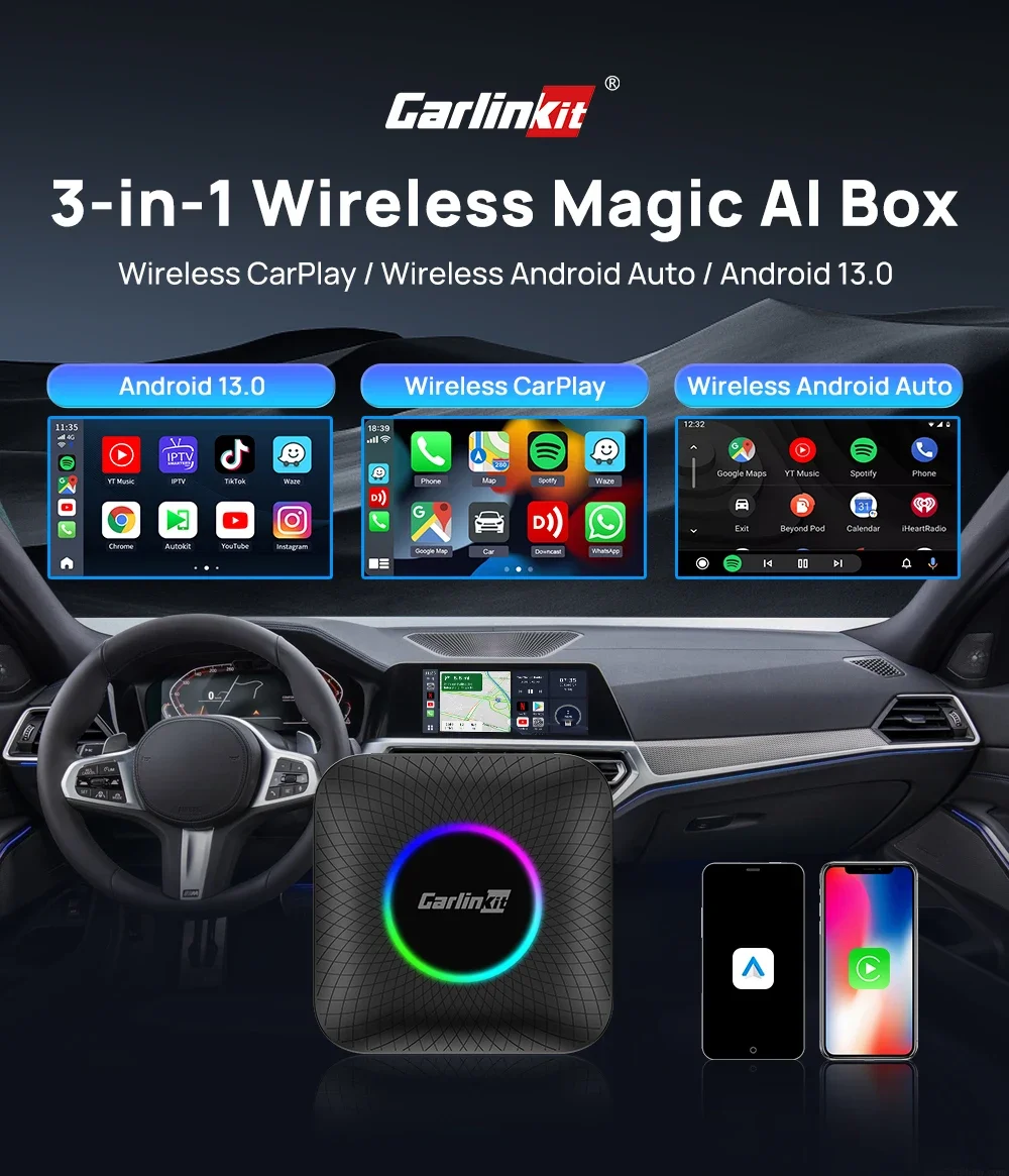 Android Automatic Adapter 8gb 128GB Carplay Box with Android App