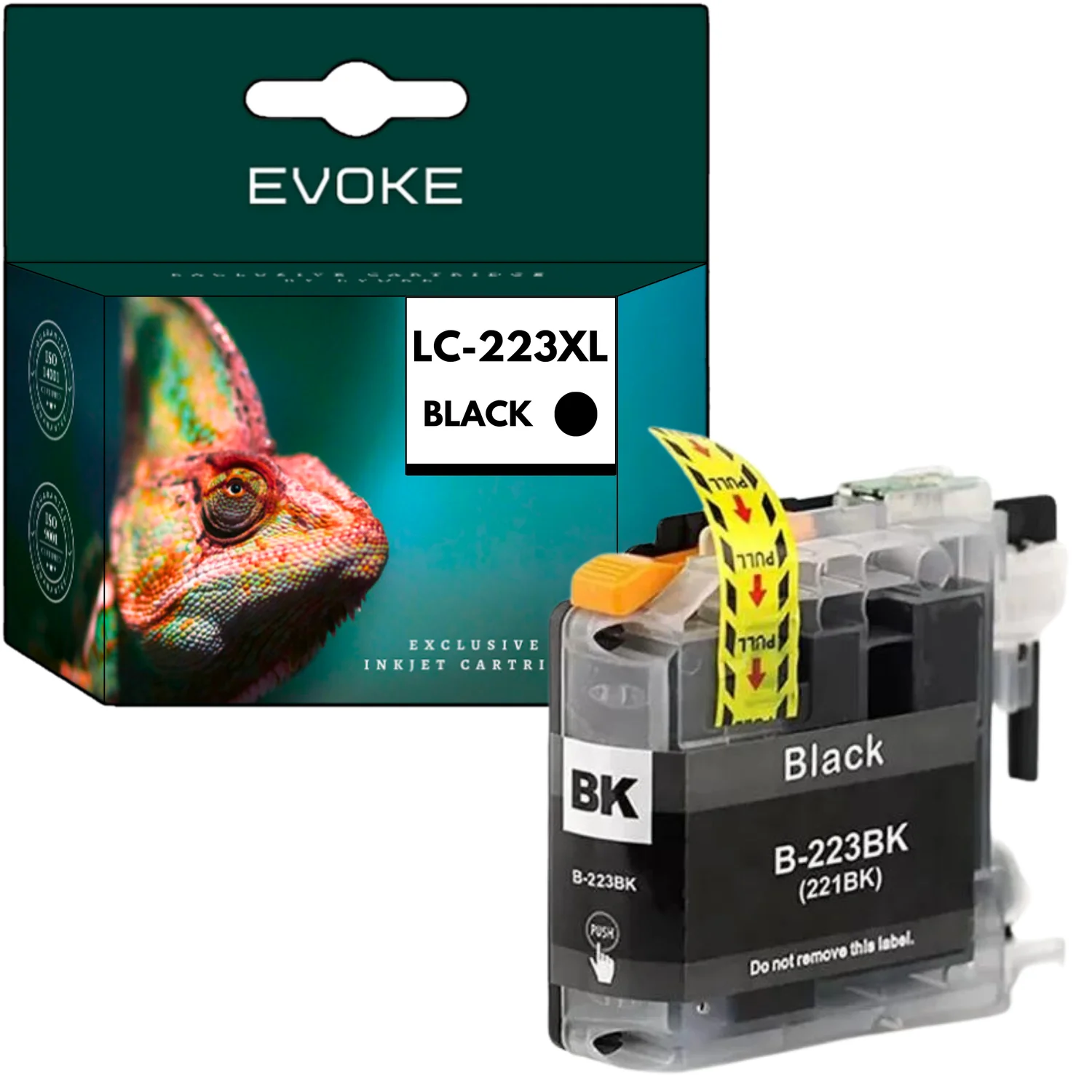 Evoke Compatibele Inkt voor Brother Lc-223 Lc223 Lc223Bk Zwart 16 ml 480 Pagina's Dcp-J4120Dw J562Dw; Mfc-J5320Dw J4620Dw