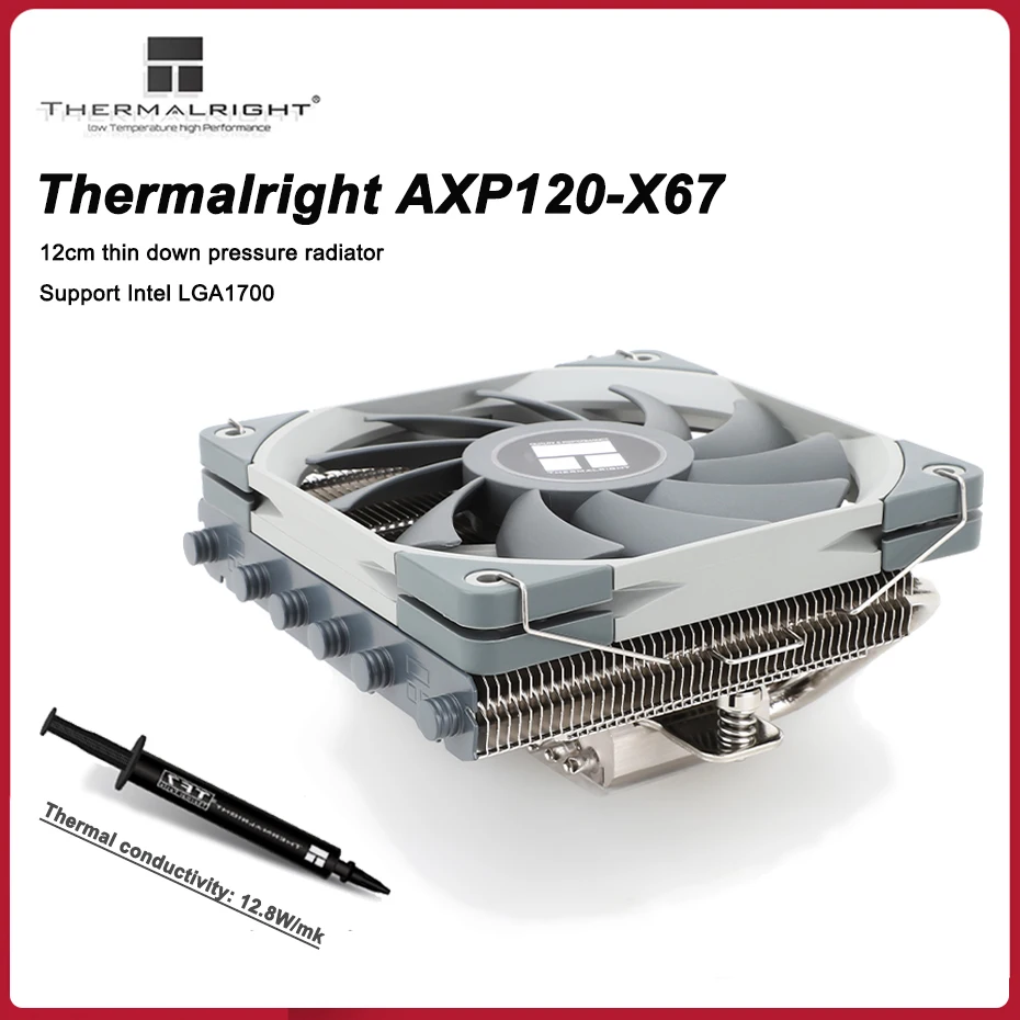 Thermalright Axp120-x67 67 mm Fino Cobre Puro Empurrar para Baixo Cpu Cooler Adequado para Itx Pequeno a4 Case para Lga1700 115x 1200 2011 Am4