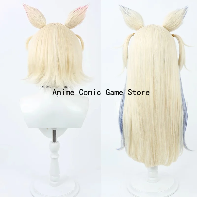 In Stock Fuwawa Abyssgard/Mococo Abyssgard Cosplay Wig Holive FUWAMOCO Wigs for Women Heat Resistant Synthetic Hair +wigCap
