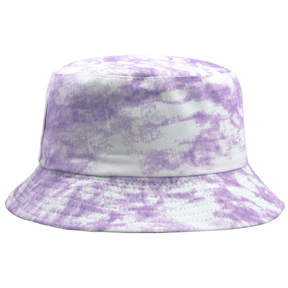 Spring Summer Bright Tie Dye 6 Colors Thin Breathable Fisherman\'s Cap for Women Men Outdoor Shade Sweet Panama Bucket Hat F109