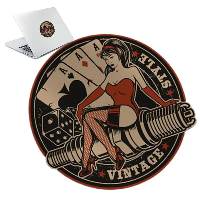 Calcomanías de sombrero de motocicleta, pegatinas automotrices, calcomanías de coche de mujer Sexy, pegatinas divertidas para coche, pegatinas de Motocross