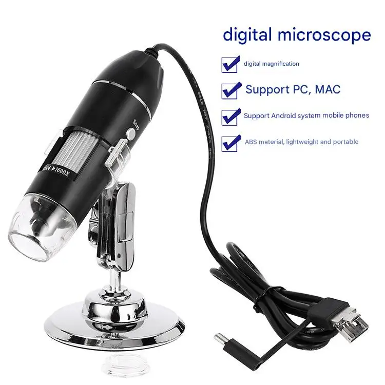 

1000x 3-in-1 portable microscope with mobile phone and computer digital microscope