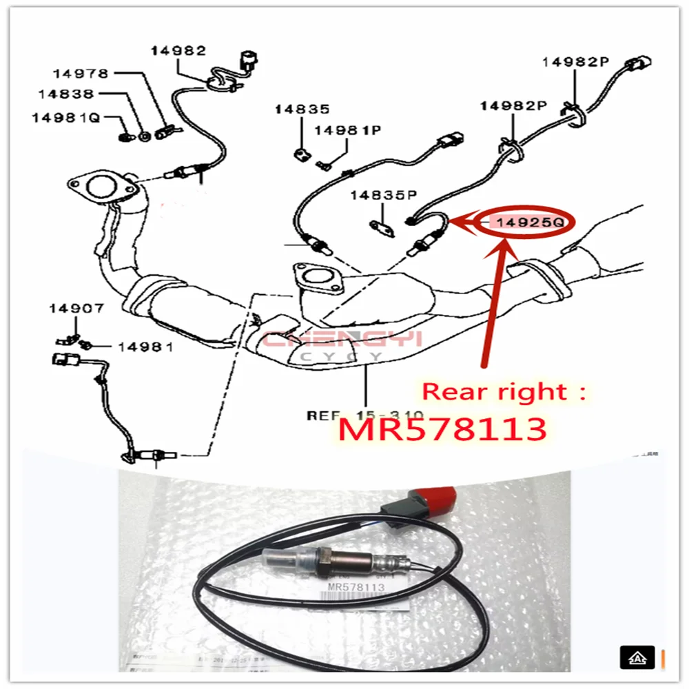 Engine Control Oxygen Sensor For Pajero Montero Shogun V73W V77W V87W V97W MD369190 MD365014 MR578114 MR578113