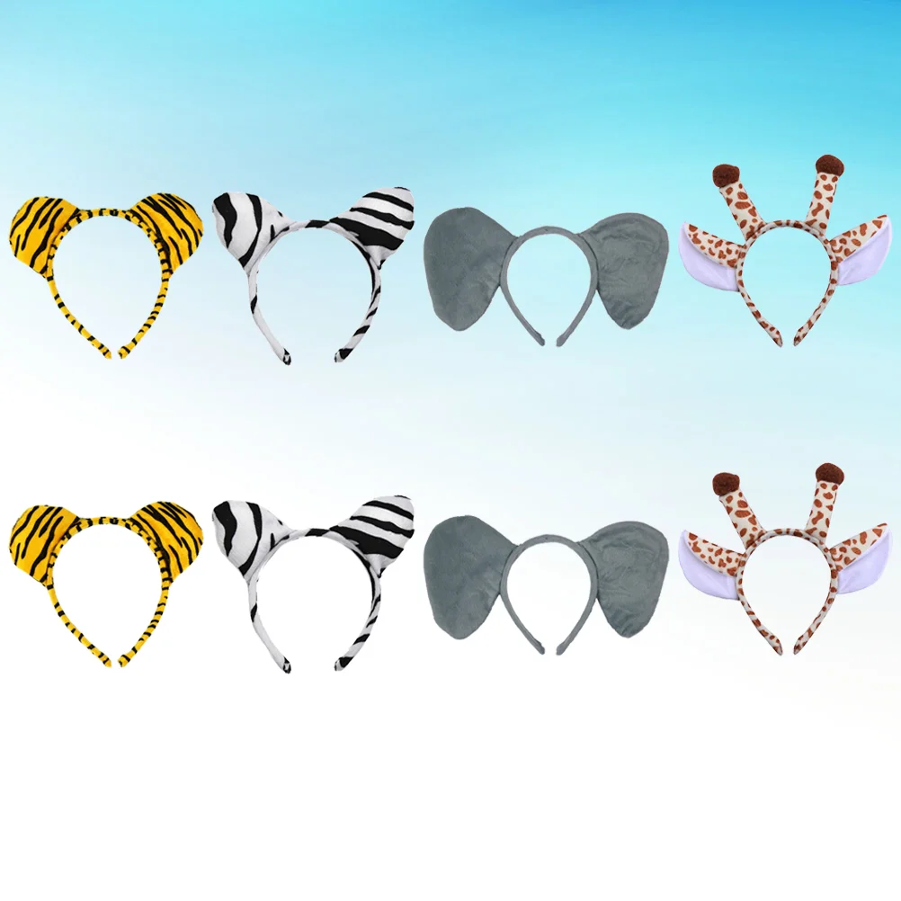 

8 Pcs Animal Designed Headbands Party Supplies Hair Hoops Accessories Headdress