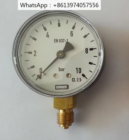 Bourdon tube pressure gauge EN837-1 111.10.63 0-10bar