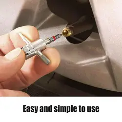 Automobile Tire Valve Core Wrench Set Four In One Valve Stem Repair, Installation And Removal Tool Cleaning Tool