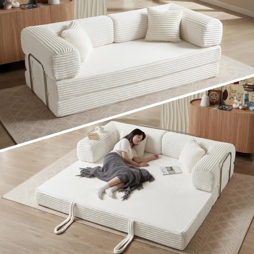 

Couch Folding Couches for Living Room Sofa, Futon Sofa Bed with Sleeper Sofa, Futon Couch with Fixed-Shape Pull-Out Couch