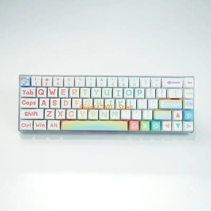 

K1AA MDA DyeSublimation PBT Keycap for CherryMX Switches Mechanical Keyboard Rainbow