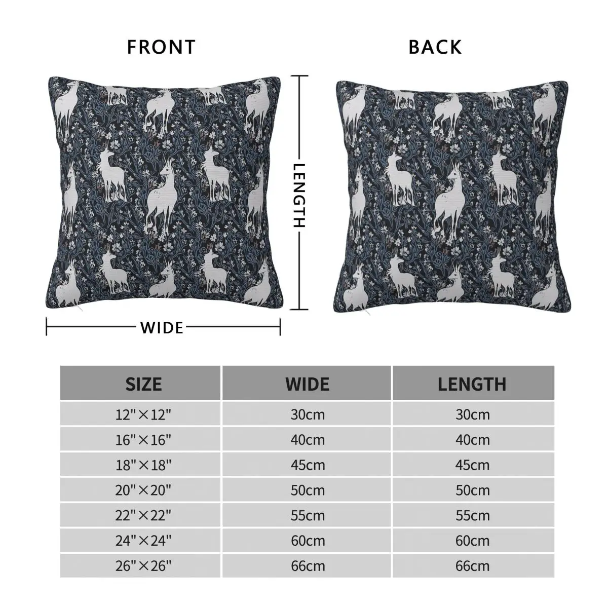 Last Unicorn Cool Tone Floral Pillowcase Polyester Linen Velvet Creative Zip Decorative Pillow Case Sofa Cushion Cover