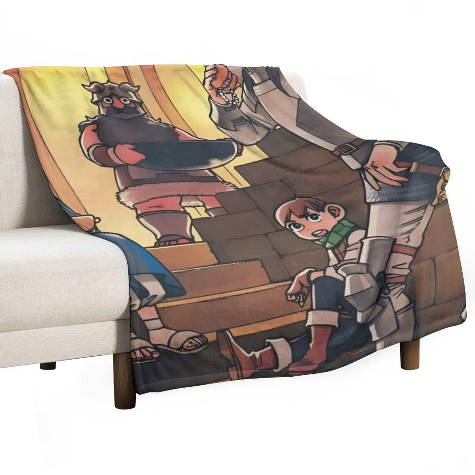 Delicious in Dungeon Looking Cute while Eating Meal Throw Blanket Softest Polar Bed linens Soft Big Winter beds Tourist Blankets