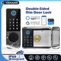 YRHAND TTLock WIFI Fingerprint Waterproof Outdoor Gate Double Passcode work with Aleax Rfid Card Keyless Smart Lock For home