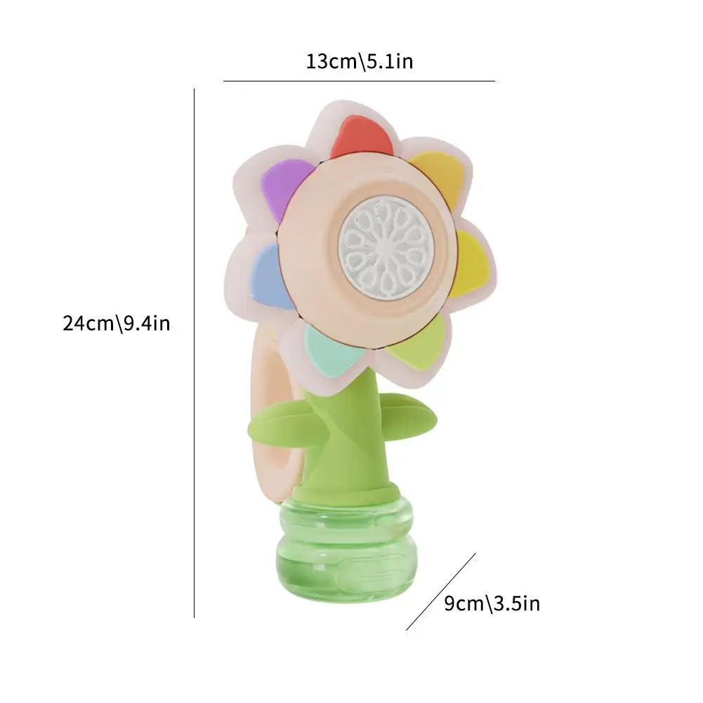 Girasole per bambini soffiatore automatico a bolle incandescente Bubble Maker per ragazzi ragazze adulti forniture per feste portatili