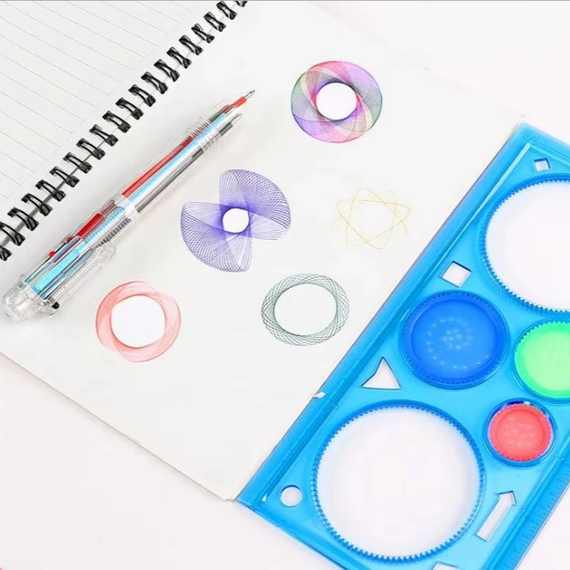 1 Set Creative Painting Multifunctional Puzzle Body Tracer Geometry Ruler Student Drawing Tool Painting Ruler Learning Art Tool