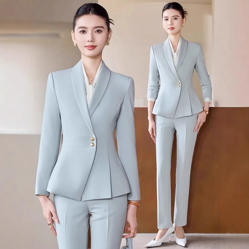 

Blazer jacket for autumn and winter, elegant formal attire for women, Korean-style professional suit, women's suit, jewelry stor