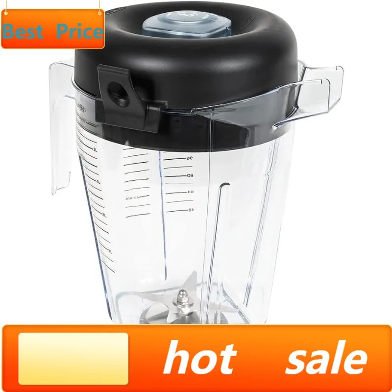 

Компактный блендер для продуктов объемом 1,5 галлона с крышкой, заглушкой для крышки и блоком лезвий, прозрачный