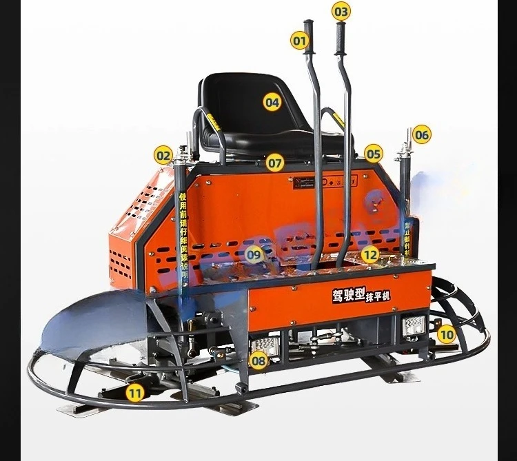 

Ride-in polisher, drive-in polisher, ride-in polisher, concrete pavement light receiving double disc smoothing