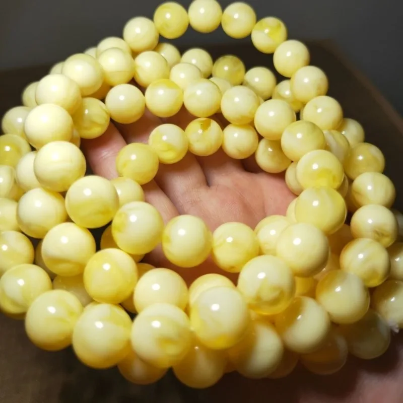 

Amber Beeswax Nectar Multi-circle 108 Buddha Beads Bracelet Necklace Sweater Chain
